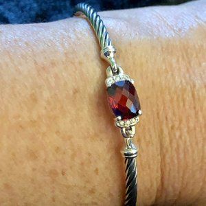 Yurman Petite Wheaton Bracelet Garnet & Diamonds